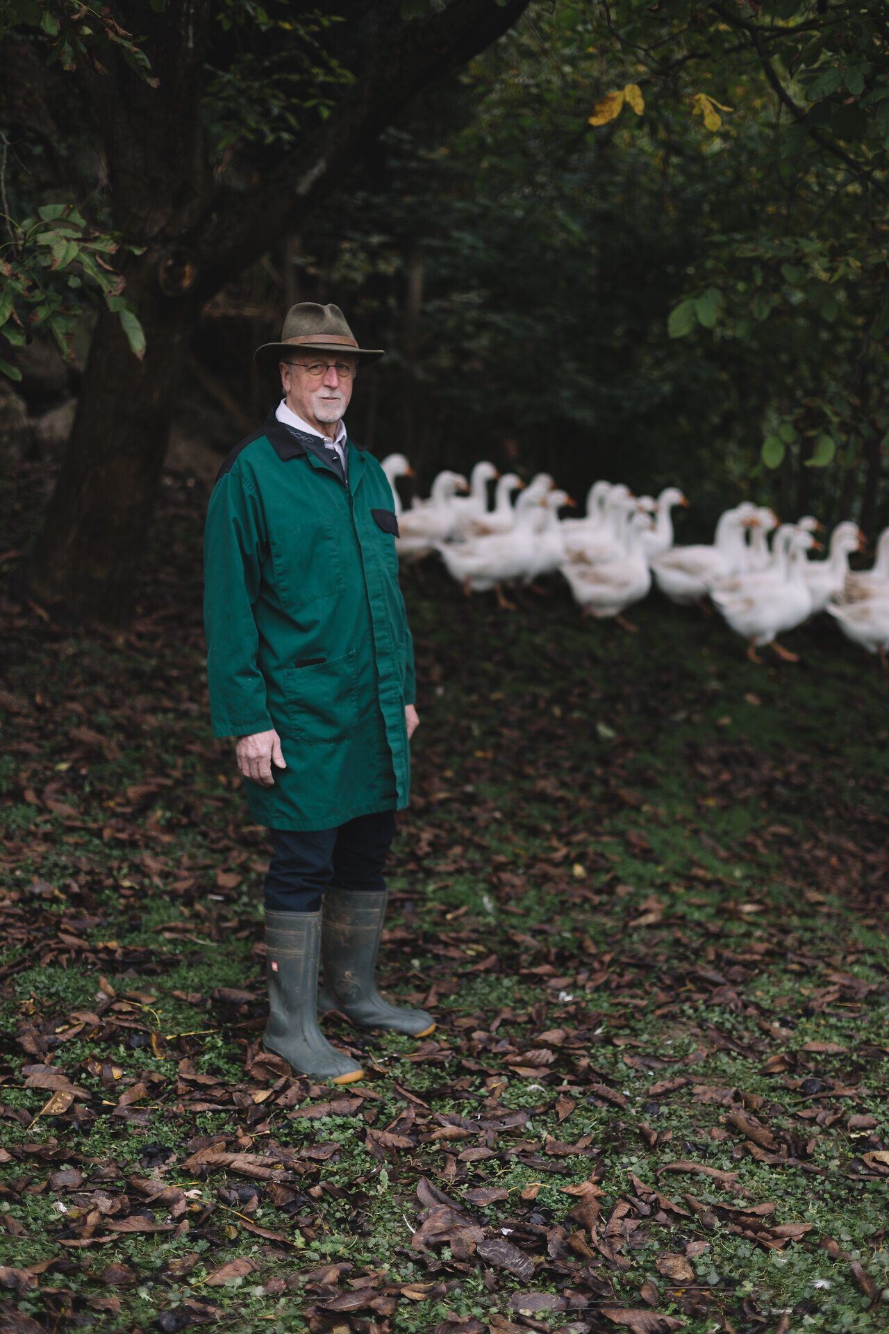 Inmitten der sanften Hügel des Mostviertels steht ein erfahrener Landwirt, der stolz seine Gänse betreut. Die ruhige Atmosphäre und das sanfte Rascheln der Blätter schaffen eine harmonische Kulisse für einen perfekten Tag auf dem Bauernhof. Hier wird die Wirtshauskultur lebendig und lädt zum Verweilen ein.