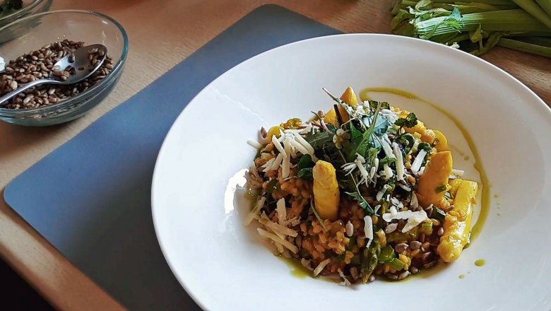 Einkornrisotto mit Spargel, &copy; Nieder&ouml;sterreichische Wirtshauskultur