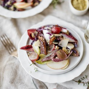 Rotkrautsalat mit pulled Gansl, © Niederösterreich Werbung/Mara Hohla